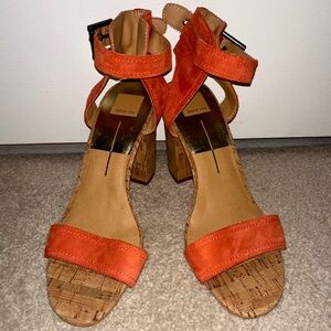 Dolce Vita Orange Heeled Sandals - Size 9.5